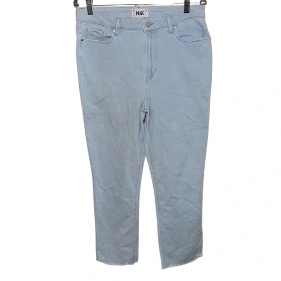 Paige Cindy Crop Light Wash Kokomo Live Hem Jeans Size 31 - Picture 4 of 12